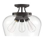 Savoy House Octave 3-LIGHT Semi-flush With Clear Glass (13" X 11" H). Fixed Price $278.00.