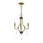 Livex Glendale Light Mini Chandelier, Antique Brass 41273-01. Fixed Price $205.96.