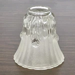 Frosted/clear Glass Light Shade W/ Teardrop Accent. Fixed Price $9.95.