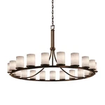 Justice Fusion 21 Lt 34" Chandelier, Bronze/weave FSN-8716-10-WEVE-DBRZ. Fixed Price $4398.00.