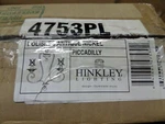 Hinkley Antique Polished Nickel Clear Glass 3 Light Chandelier. Fixed Price $129.99.