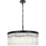 Elegant Lighting 1070D24BK Harlow 6 Inch Black Chandelier Ceiling. Fixed Price $554.00.