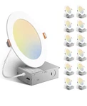 Amico 12 Pack 6 3CCT Ultra-thin Led Recessed Downlight With Junction Box. Fixed Price $49.99.