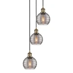 Innovations Lighting 113B-3P 25 12 Athens Deco Swirl Pendant Antique Brass /. Fixed Price $574.20.