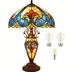 24 American Stained Glass Led Night Light Lamp Vintage Home Decor Tiffanystyle.. Fixed Price $167.45.