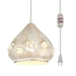 Ylong-zs Boho Hanging Lamp Pug In,white Plug Pendant Light 16 Ft Cord Dimm.... Fixed Price $60.44.