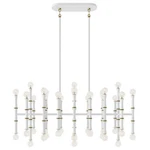 Robert Abbey Kane Pendant 42 Light 38"W Linear Chandelier - Matte Daisy /. Fixed Price $2559.60.