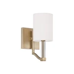 Open Box: Capital Ingrid Light Sconce, Brass/white Fabric 657011MA-715. Fixed Price $119.99.