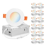 Parmida 12 Pack 3 Inch 5CCT Ultrathin Led Recessed Ceiling Light With Junction. Fixed Price $90.44.