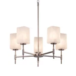 Justice Design Fusion Union 5-LT Chandelier Sq, Flat Rim, Fr Crack/nickel. Fixed Price $478.40.