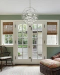 Polished Nickel Globe Sphere Foyer Dining Room Crystal Chandelier 6 Light 34.5". Fixed Price $1569.23.