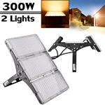 2PCS 300W Led Flood Lembrd Warm White Ouoor Spotlight Garden Yard Lamp. Fixed Price $97.99.