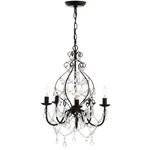 Jonathan Lighting JYL9016 Black Maura 5-LIGHT 17"W Led Crystal Chandelier. Fixed Price $211.74.