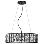Doraimi Lighting Crystal Drum Ceiling Black 20 Inch 5 Semi Flush. Fixed Price $180.79.