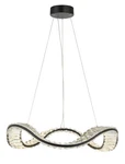 Minka Lavery 1-LIGHT Led Matte Black Wave Chandelier With Crystal Accents. Fixed Price $102.59.