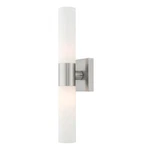 Livex Lighting 10102-91 Aero 2-LIGHT Bath Light, Brushed Nickel, 4.5''HX18''W. Fixed Price $115.19.