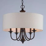 Maxim Bongo 22" Wide Oil Rubbed Bronze Shade Chandelier. Fixed Price $248.00.