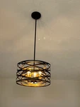 Minka Lavery Vortic Flow (4675-111) 16" Dark Bronze And Gold 5-LIGHT Pendant. Fixed Price $250.00.