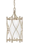 Capital Lighting Model# 9081WG-485 Foyer Pendant Light-frosted Glass Shade. Fixed Price $75.00.