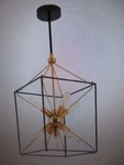 Artika Clyde 25-WATT 9-LIGHT Black Gold Sputnik Pendant Chandelier. Fixed Price $95.16.