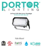 PT-FLM1-30W-5K-UB Portor Lighting Watt Led Mini Flood Yoke Mount. Fixed Price $26.98.