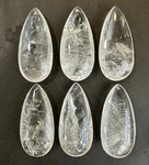 Natural Rock Crystal Chandelier Quartz Pendants Parts Prisms Full Pear 102MM 6PC. Fixed Price $211.00.