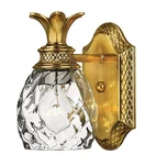 Hinkley Plantation Tropical One Light Bathroom Vanity Fixture, Burnished Brass. Fixed Price $360.19.