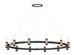 Eurofase Lighting 37043-018 Albany 12 32"W Led Ring Deep Black / Brass. Fixed Price $2035.00.