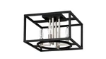Eglo 204605A Mundazo 4-LIGHT Modern Semi Flush Ceiling 13 Blck/nickel New. Fixed Price $40.00.
