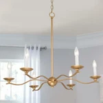 Laluz Camerena 6-LIGHT Gold French Country/cottage Chandelier. Fixed Price $99.78.