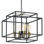 Maxim 10247 Brass/black Liner 4-LIGHT 18"W Pendant. Fixed Price $278.80.