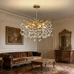 Gold Crystal Chandelier Branch Pendant Lamp For Living Room Indoor Lighting. Fixed Price $196.19.