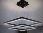 Lamqee Modern 23.6 In. 101-WATT 2-LIGHT Dimmable Led Black Tiered Chandelier. Fixed Price $127.46.
