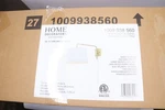 Home Decorators Collection Garay 1-LIGHT Wall Sconce Aged Brass White Accent 13". Fixed Price $29.99.