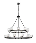 Dining Room Foyer Large Chandelier Living 21 Light Fixture Black Farmhouse 48". Fixed Price $2385.51.