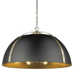 Golden Lighting 6928-8P Aged Brass / Matte Black Aldrich 8-LIGHT 30"W Pendant. Fixed Price $550.00.