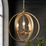 Uolfin Modern Chandelier Pendant 3-LIGHT Globe Cage Dining Room. Fixed Price $44.99.