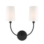 Crystorama Sylvan Light Libby Langdon Sconce, Black Forged 2242-BF. Fixed Price $174.40.