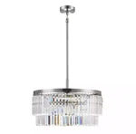Home Decorators Winthrop 3-LIGHT Modern Brushed Nickel Chandelier Fixture. Fixed Price $95.00.