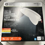 Commercial Electric 6 Color Changing Directional Light Recessed Kit. Fixed Price $13.50.