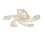 Oukaning 22.83 In. 1-LIGHT White Selectable Led Semi-flush Mount Ceiling. Fixed Price $35.74.