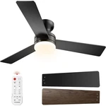 42" Ceiling Fan With Light Low Profile Flush Mount Remote 6+1 Speed 3CCT Black. Fixed Price $49.97.