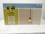Hampton Bay/comm. Electric 1-LIGHT Rustic Iron Mini Pendant Antique Ivory Shade. Fixed Price $17.99.