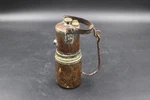 Antique Brass, Copper & Iron Primitive Hand Forged Lamp. Fixed Price $45.00.