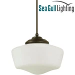 Sea Gull Academy 12" Led Pendant, Glass Shade, Heirloom Bronze, 6543791S-782. Fixed Price $84.98.