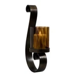 Imax 6910 Brandy Wall Sconce W/ Brown Tortoise Shell Hurricane. Fixed Price $89.95.