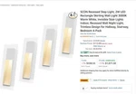 Scon Recessed Step Light, 2W Led Rectangle Skirting Wall 3000K Warm White,. Fixed Price $40.00.
