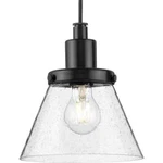 Progress Lighting Hinton 8 In. One-light Brushed Nickel Pendant W/clear Seeded. Fixed Price $27.99.