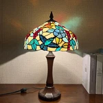 Capulina Tiffany Table Lamp Grape Style Stained Glass Reading Desk Light 12X1.... Fixed Price $145.05.