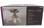 Allen Roth 280677 Barrett Series Semi Flushmount Ceiling Fixture Brushed Nickel. Fixed Price $29.56.
